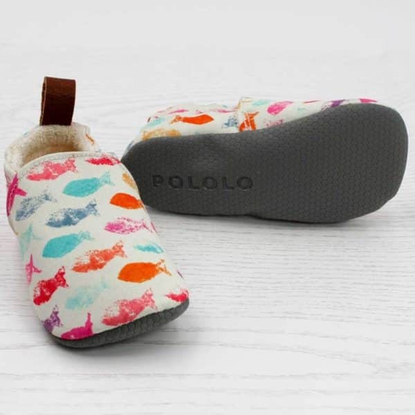Pololo Barfuß Hausschuh Fische