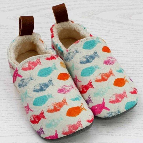 Pololo Barfuß Hausschuh Fische