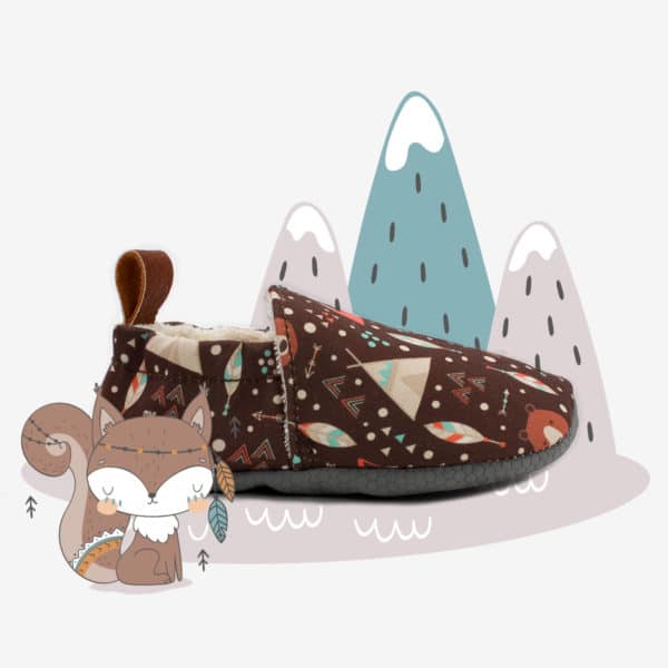 Pololo Barfuß Hausschuh Fuchs