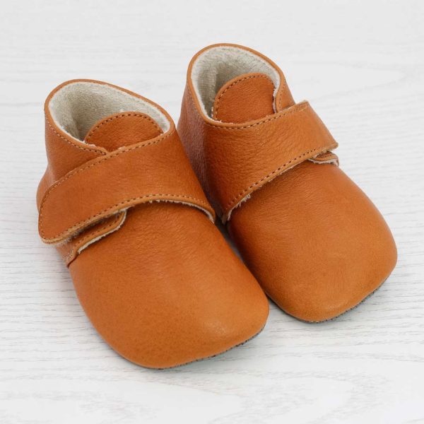 Pololo Barfuß Hausschuh Leder Cosy Hellbraun