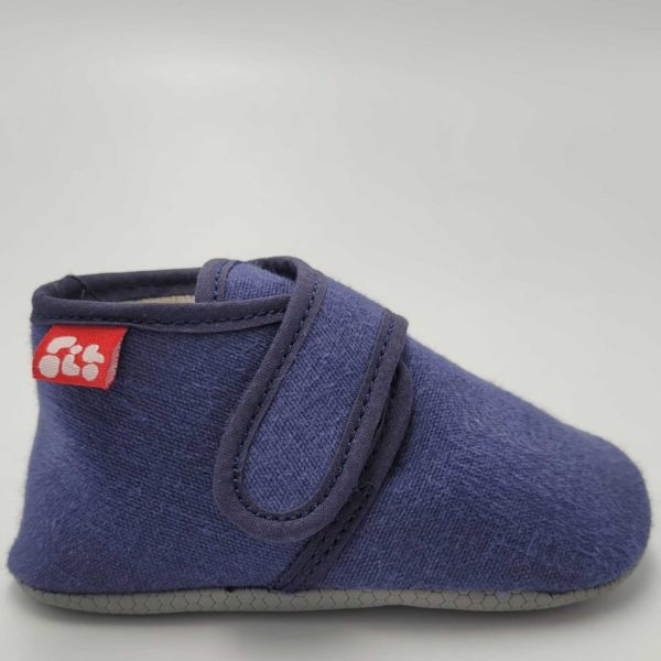 Pololo Barfuß Hausschuh Mit Klettverschluss – Blau