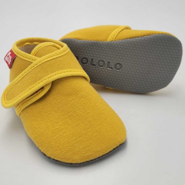 Pololo Barfuß Hausschuh Mit Klettverschluss – Gelb