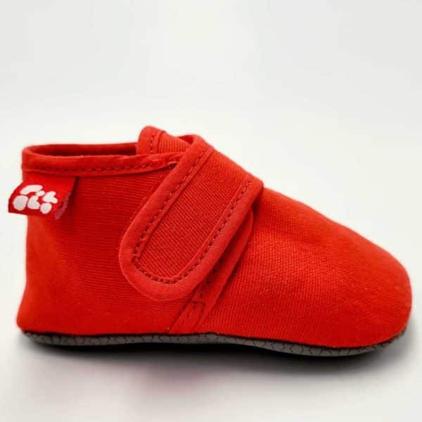 Pololo Barfuß Hausschuh Mit Klettverschluss – Rot