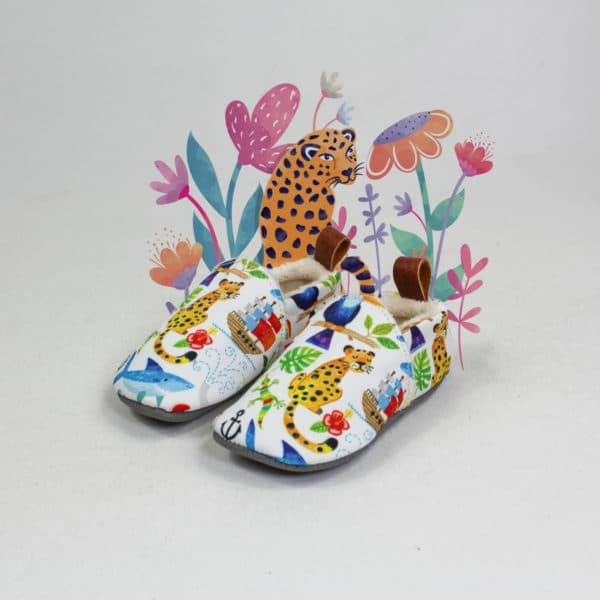 Pololo Barfuß Hausschuh Tiere