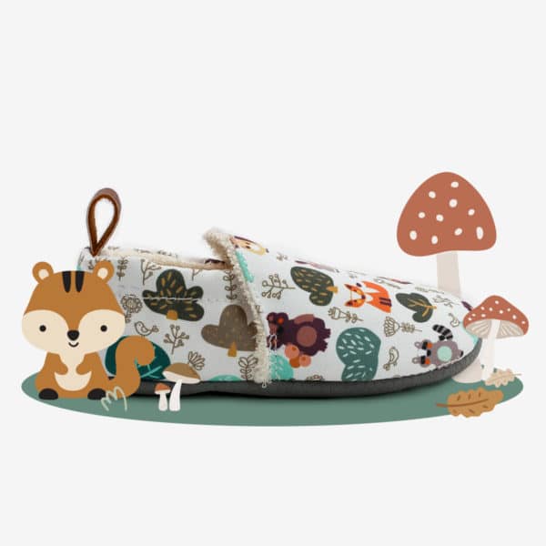 Pololo Barfuß Hausschuh Wald