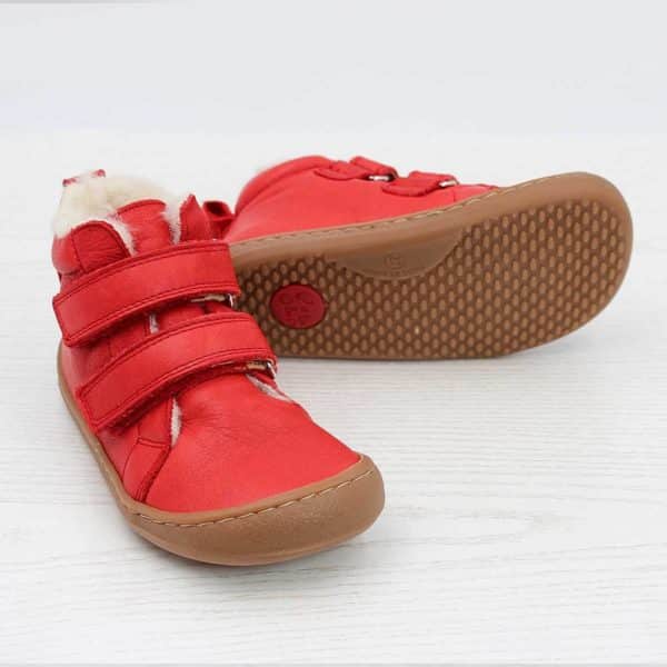 Pololo Barfuß Winterstiefel Rot