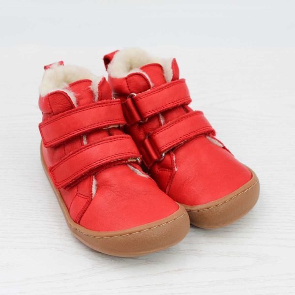 Pololo Barfuß Winterstiefel Rot