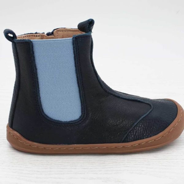 Pololo Barfußschuh Chelsea Leder Blau