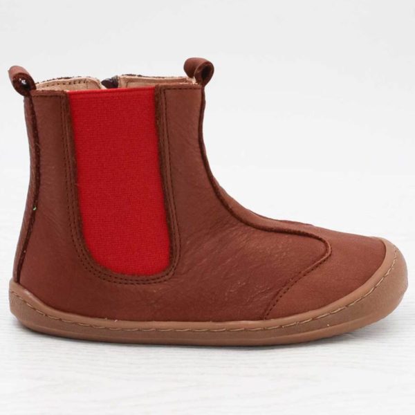 Pololo Barfußschuh Chelsea Leder Braun