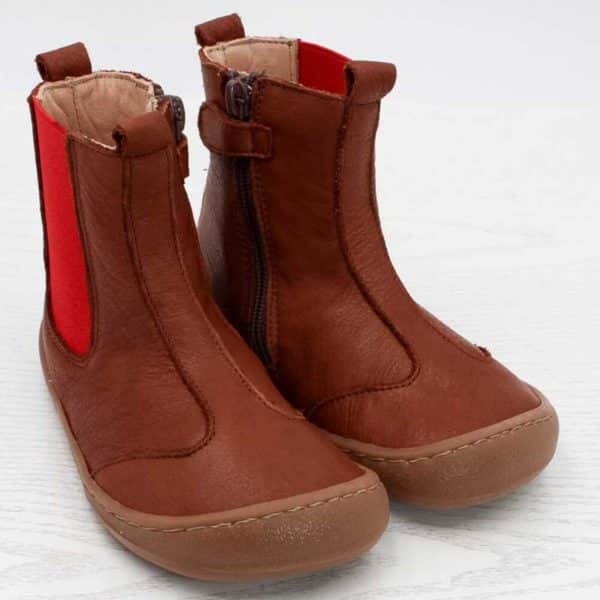 Pololo Barfußschuh Chelsea Leder Braun