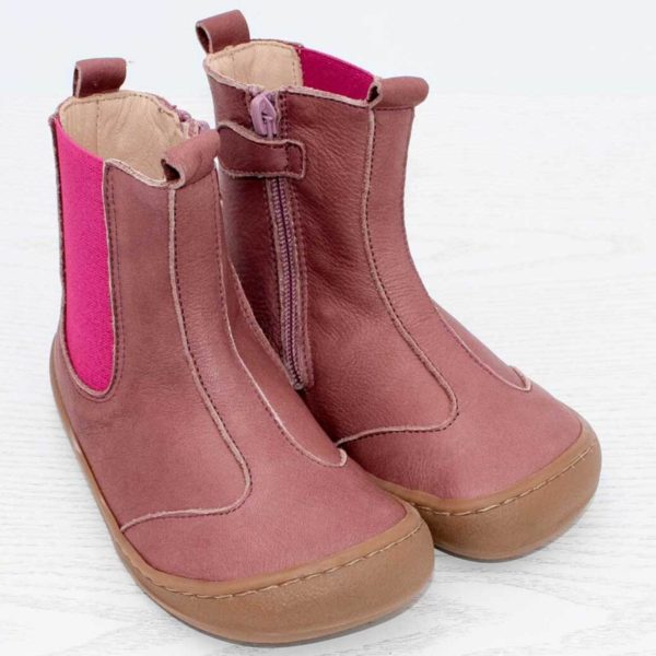 Pololo Barfußschuh Chelsea Leder Lila