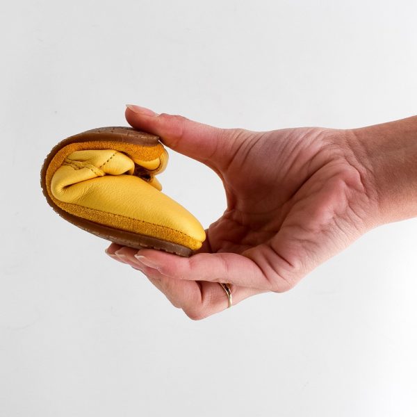 Pololo Barfußschuh Uni Leder Gelb