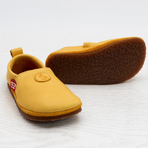 Pololo Barfußschuh Uni Leder Gelb