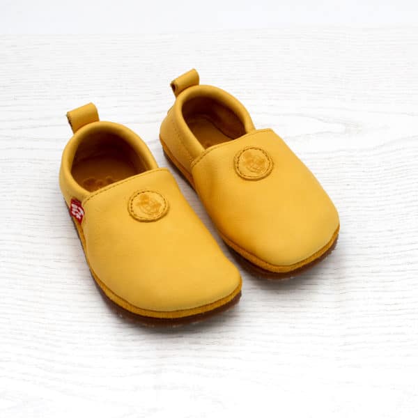 Pololo Barfußschuh Uni Leder Gelb