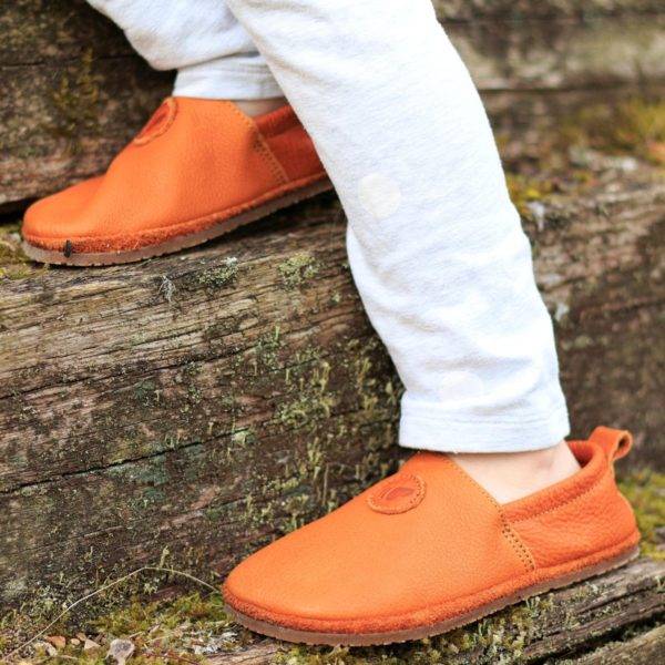 Pololo Barfußschuh Uni Leder Hellbraun