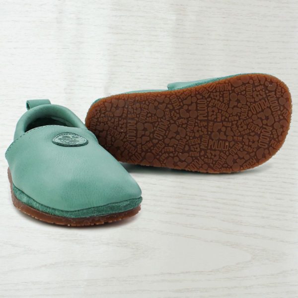 Pololo Barfußschuh Uni Leder Hellgrün