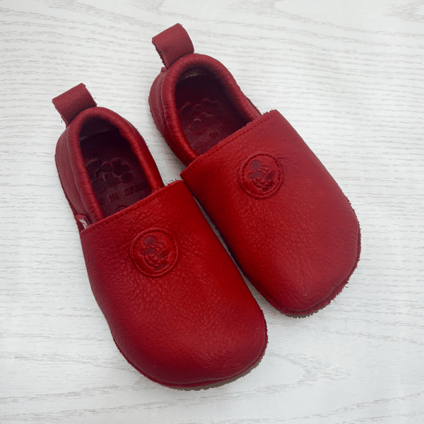 Pololo Barfußschuh Uni Leder Rot