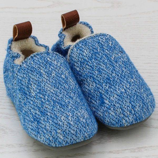 Pololo Hausschuhe aus recy. Textilien Hellblau