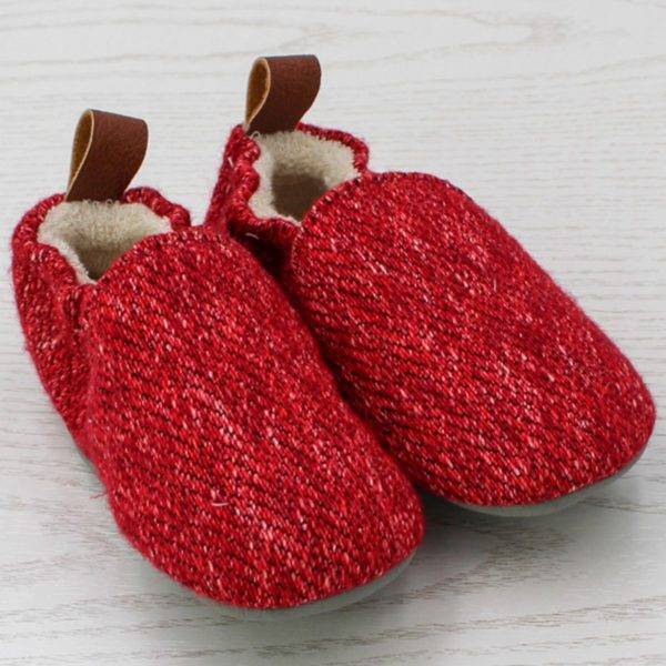 Pololo Hausschuhe aus recy. Textilien Rot