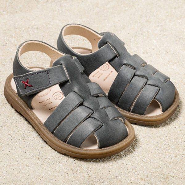 Pololo Sandale Fiesta Grau – Restpaare in Größe 20