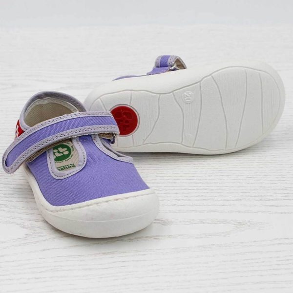 Pololo T-Bar Baumwollsandale “Arena” Lila