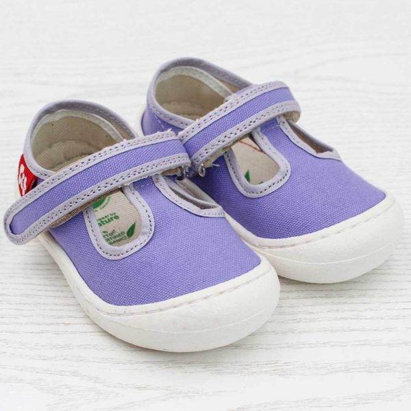 Pololo T-Bar Baumwollsandale “Arena” lila