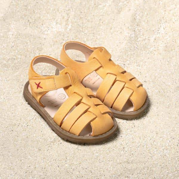 Pololo Sandale Fiesta Gelb – Restpaare in Größe 20 & 21