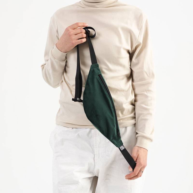 PP Berlin Bauchtasche Schmal, Samt, Damen Herren Unisex