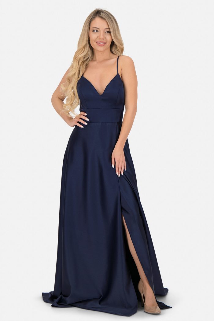 Prestije Maxikleid mit Spaghettiträgern Criss Cross