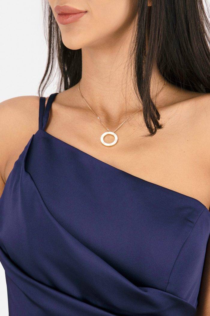 Prestije Maxikleid Satin Asymmetrisch