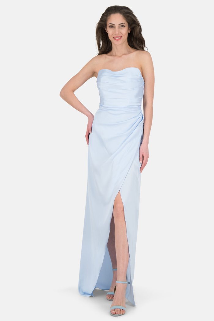 Prestije Maxikleid Satin Rückenfrei