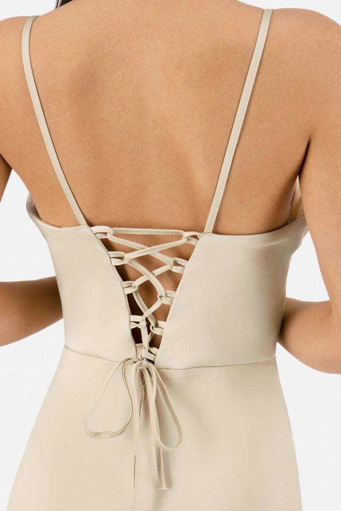 Prestije Satin Maxikleid Drapiert