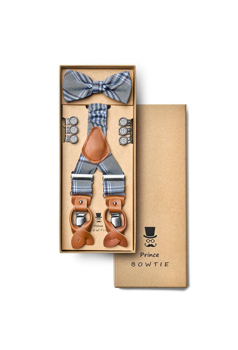 Prince Bowtie Hosenträger Set im erfrischendem Karo