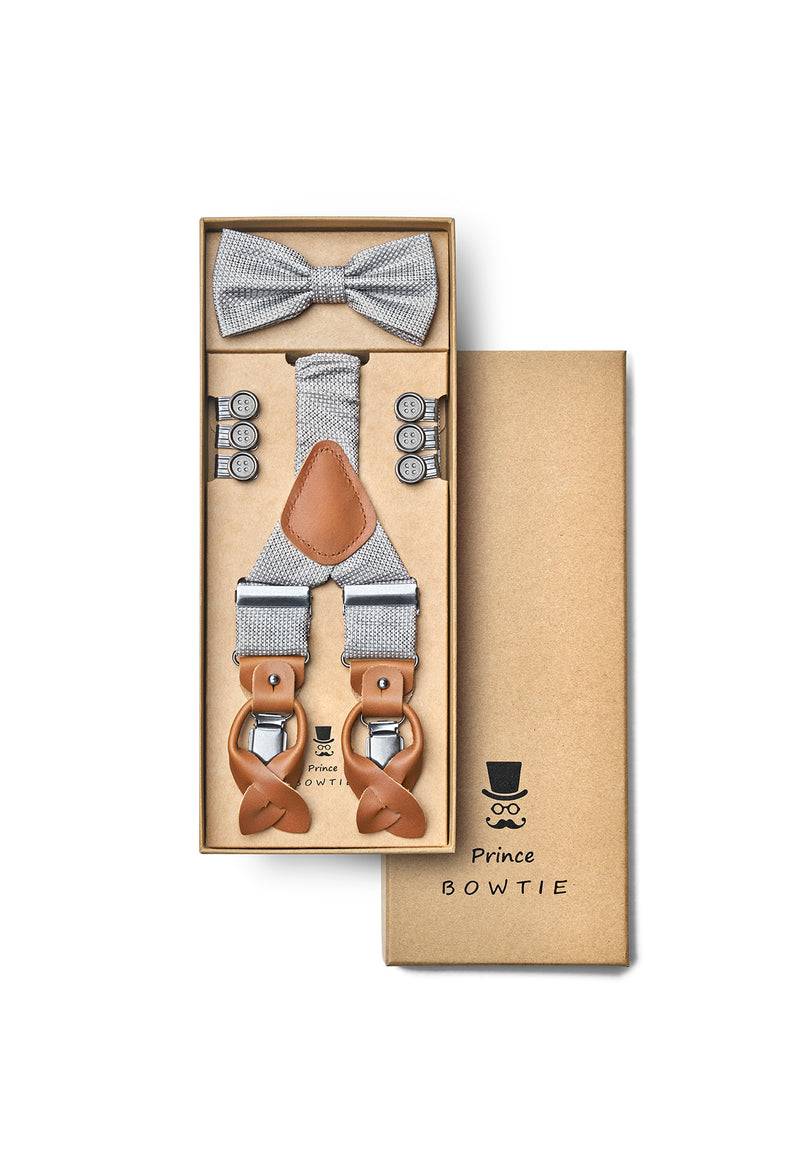 Prince Bowtie Hosenträger Set aus 100% Seide
