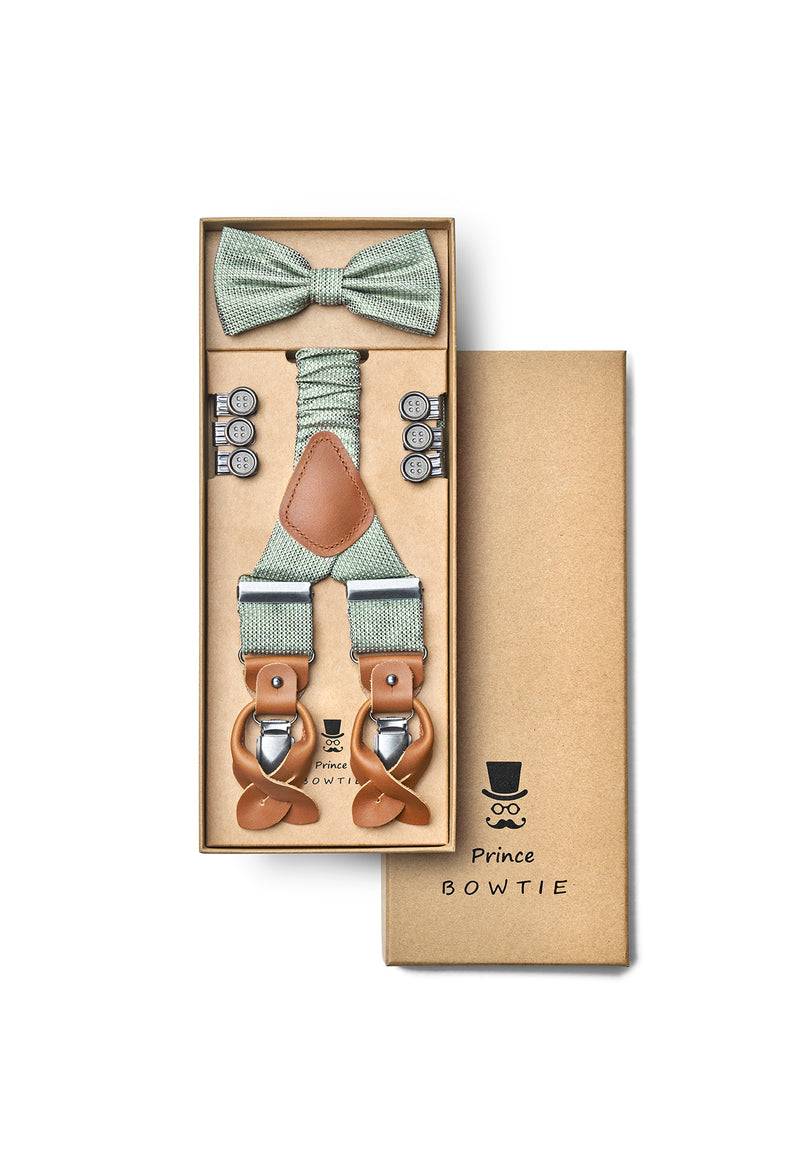 Prince Bowtie Hosenträger Set aus 100% Seide