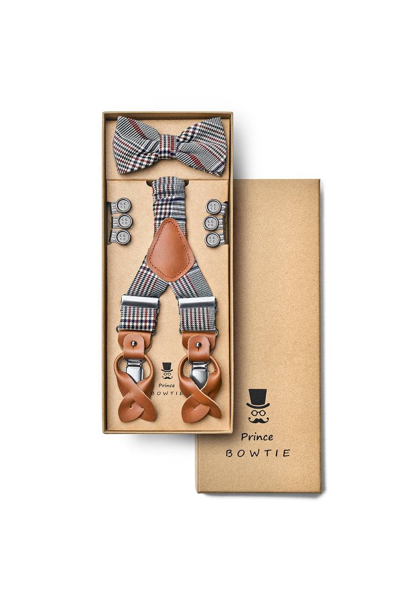 Prince Bowtie Hosenträger Set im Vintage Look