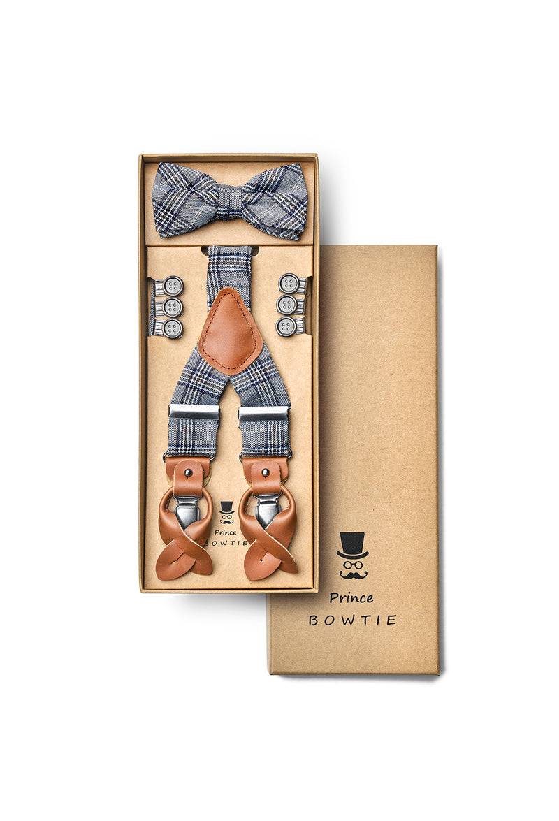 Prince Bowtie Hosenträger Set mit genialem Karo