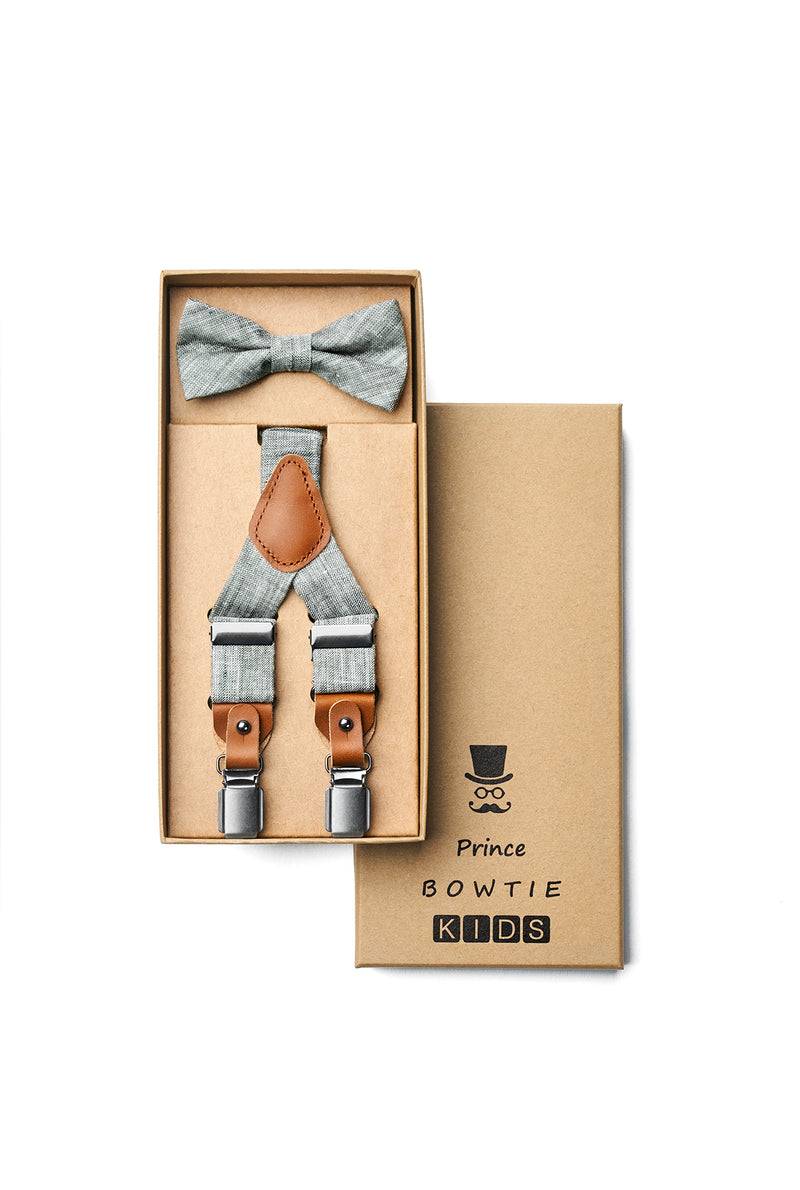 Prince Bowtie Kids Set - Hosenträger + Fliege