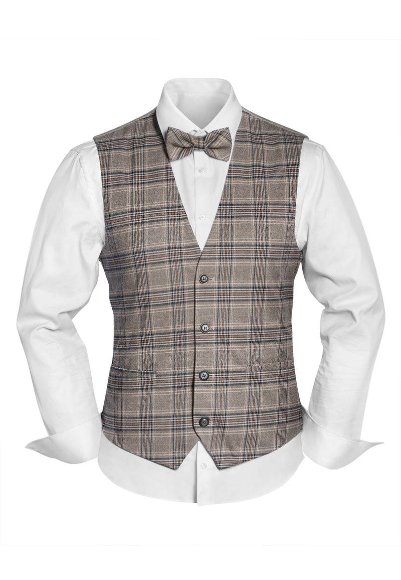 Prince Bowtie Secret Sale - Vintage-Outfit inklusive Weste, Fliege & Einstecktuch in Viskosemischung