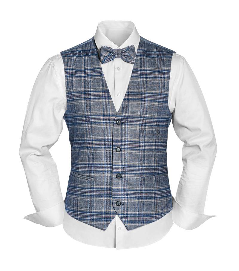 Prince Bowtie Secret Sale - Vintage-Outfit inklusive Weste, Fliege & Einstecktuch in Viskosemischung