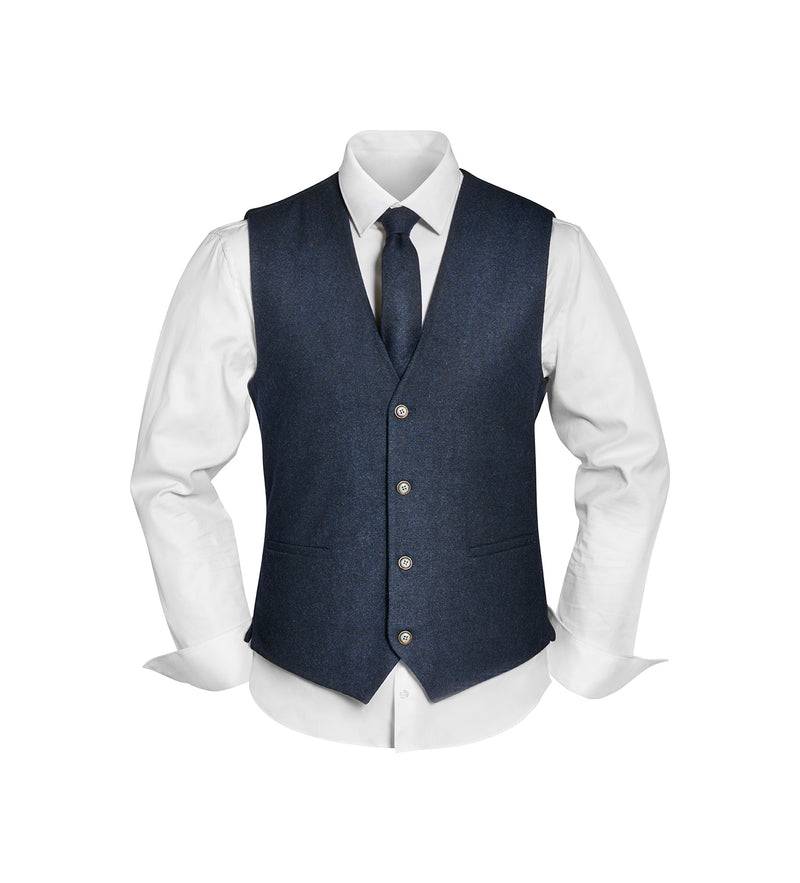 Prince Bowtie Vintage-Outfit inklusive Weste, Krawatte & Einstecktuch in Wollmischung