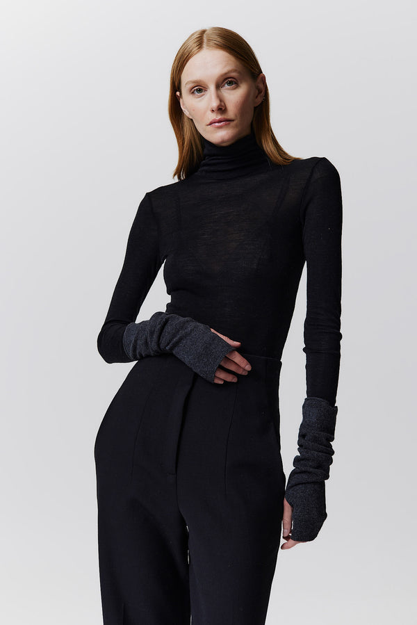 Prinz Berlin Kaschmir Arm Warmers Fine Knit Graphit