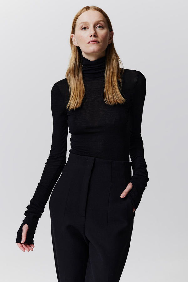 Prinz Berlin Kaschmir Arm Warmers Fine Knit Schwarz