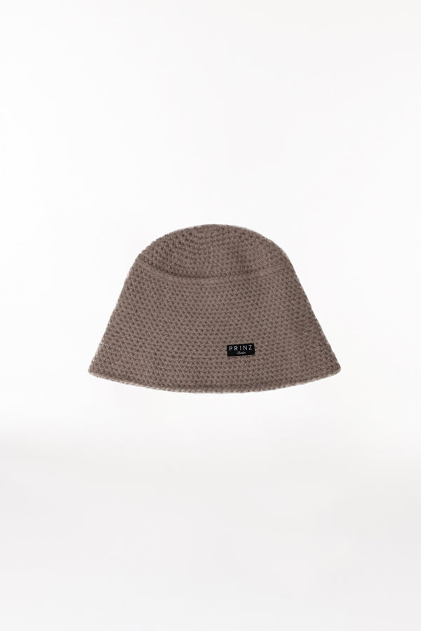 Prinz Berlin Kaschmir Bucket Hat Hand Crochet Beige