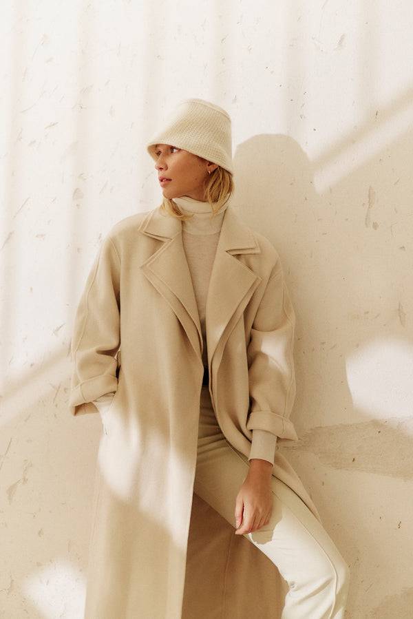 Prinz Berlin Kaschmir Bucket Hat Hand Crochet Weiß