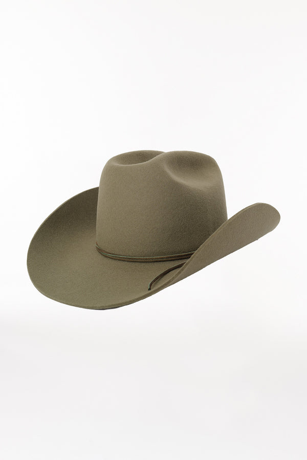 Prinz Berlin Merino Cowboy Hut Lifted Brim Pistazie