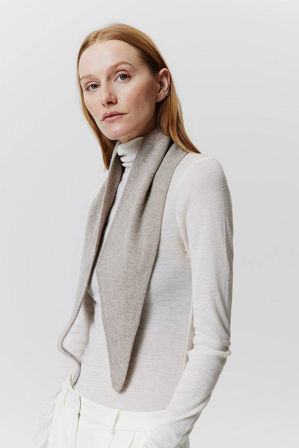 Prinz Berlin Kaschmir Bandeau Fine Knit Beige