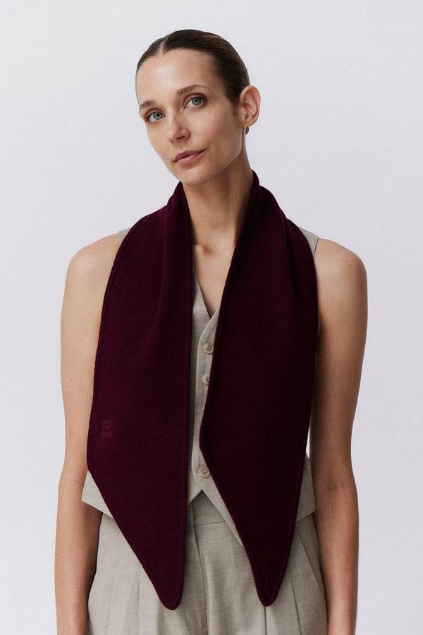 Prinz Berlin Kaschmir Bandeau Fine Knit Bordeaux