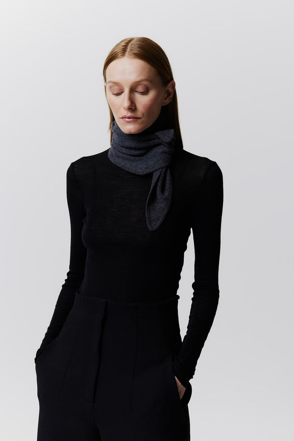 Prinz Berlin Kaschmir Bandeau Fine Knit Graphit