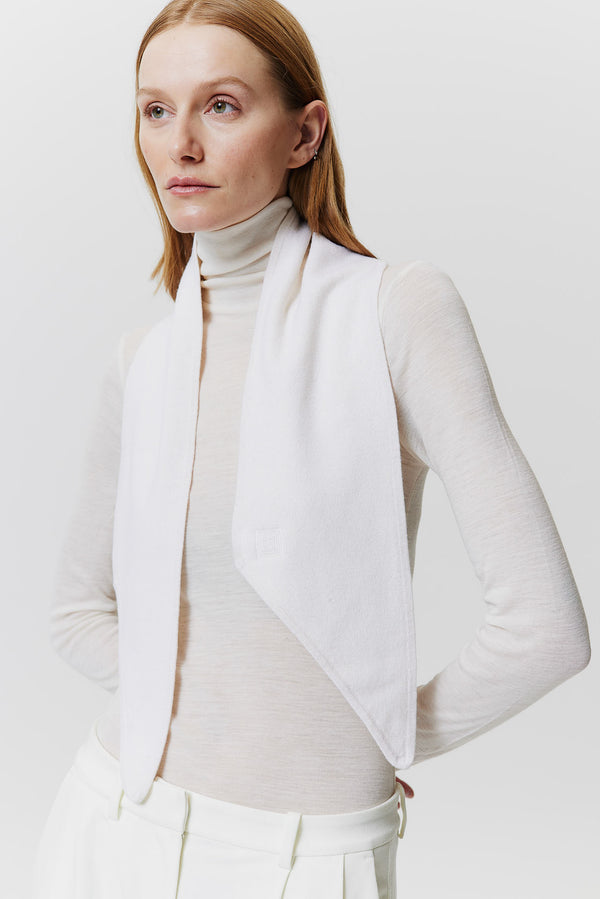 Prinz Berlin Kaschmir Bandeau Fine Knit Off-White